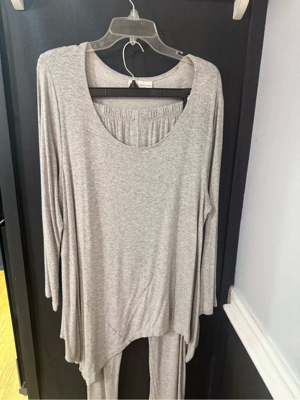 bryn Walker Light Gray Scoop Neck Tunic